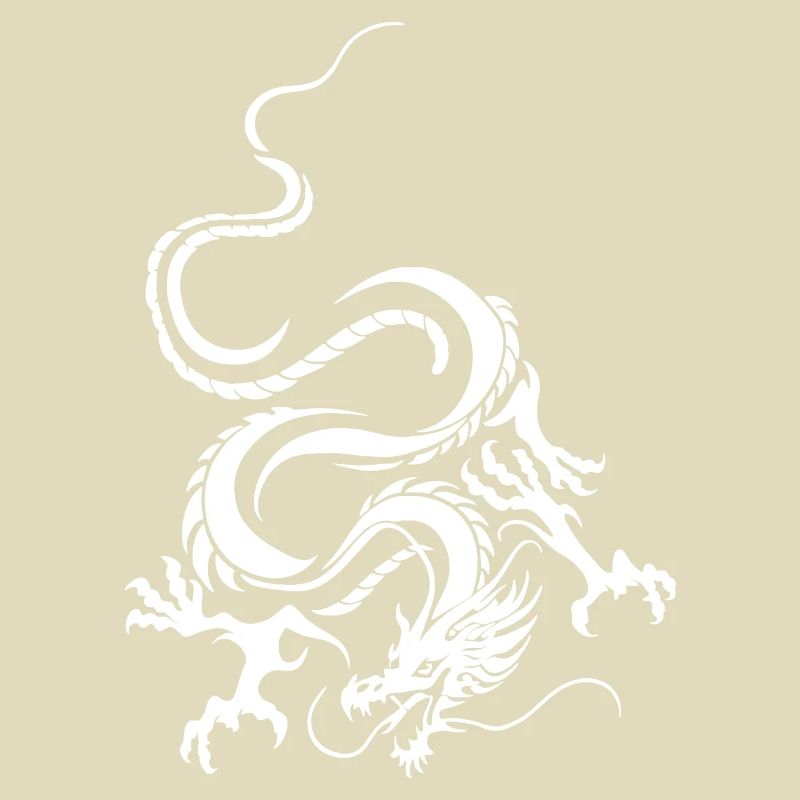 Dragon Blanc Art graphique complexe