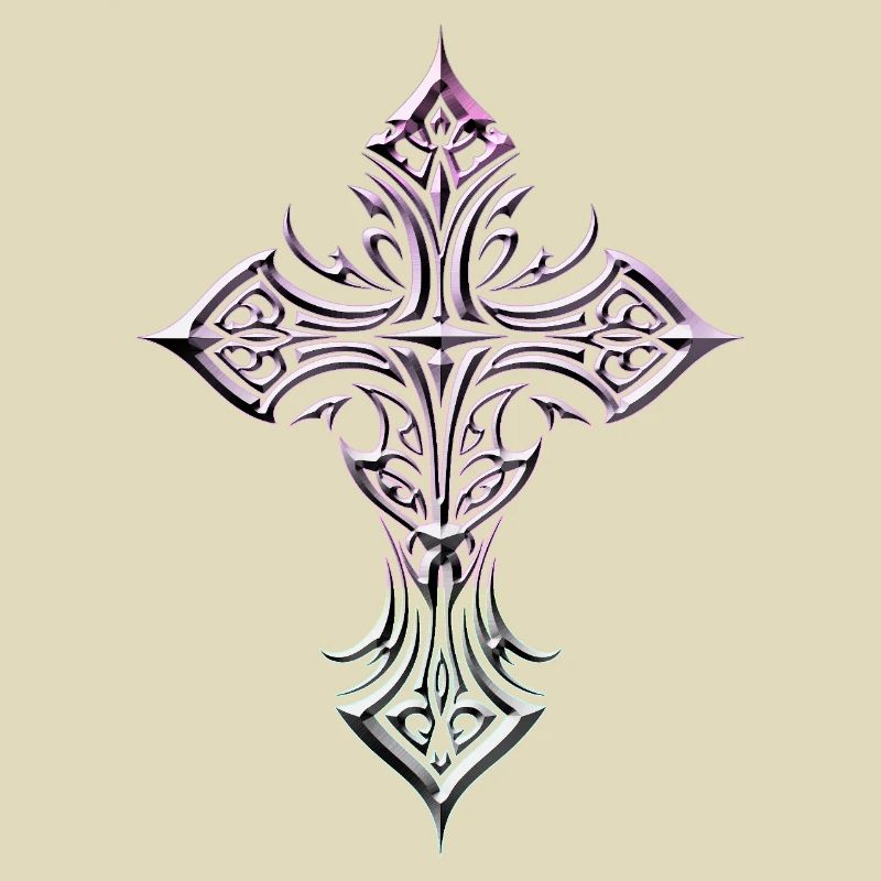 Style templier en croix gothique iridescente