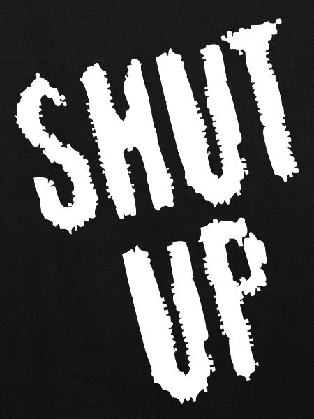 Be quiet! (white)