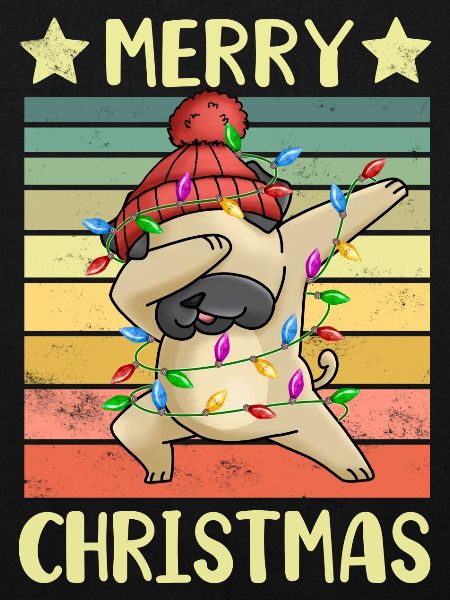 Joyeux Noël chien carlin