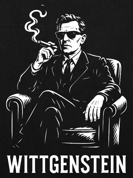 Wittgenstein, philosophe, Silhouette, fumer
