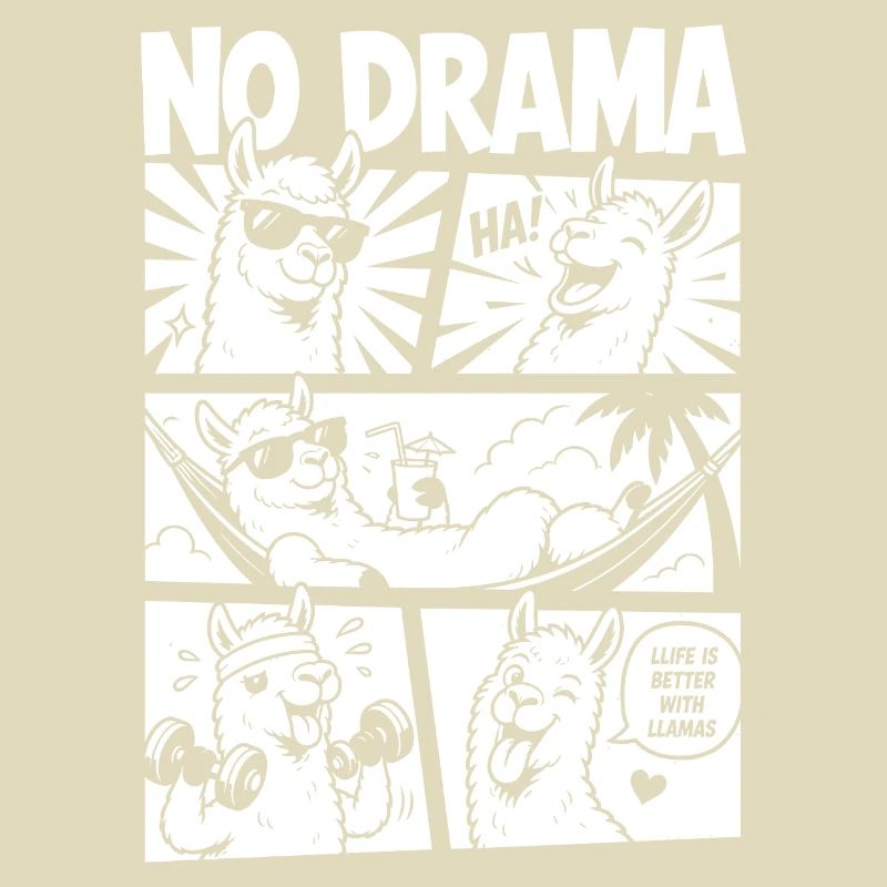 No Drama Llama Comic Design