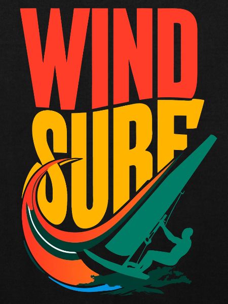 Lebendiges Pop-Art-Windsurf-Design