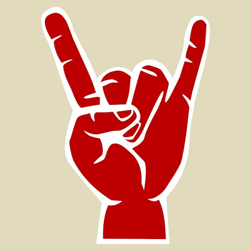 Main du diable, symbole de métal cool Devil Rock