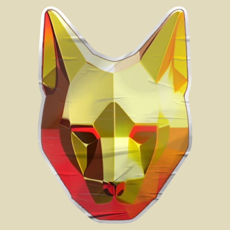 Polygone de chat en or