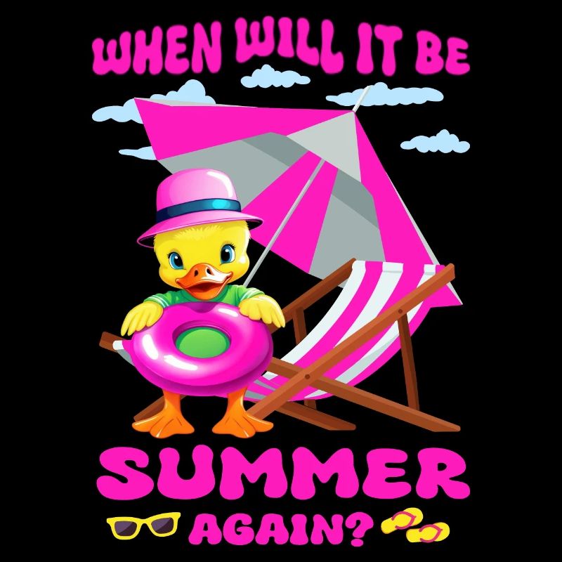 Cute duck with pink hat