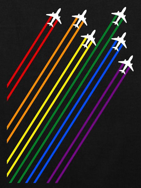 Avions à traînées arc-en-ciel