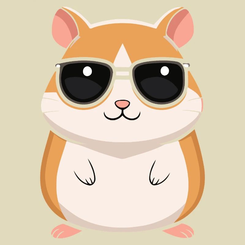 Cool Hamster with Sunglasses
