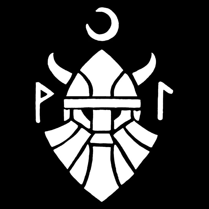 Weißes Wikinger-Krieger-Symbol