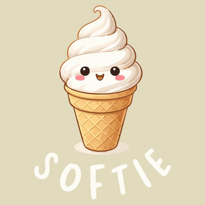 Softie. Softeis Liebe Eiscreme Statement