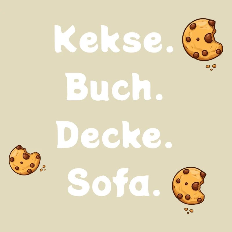 Biscuits. Book. Ceiling. Sofa.