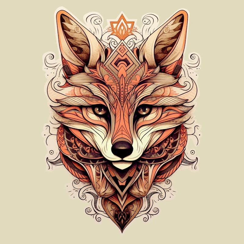 Fuchs Ornamenteler Stil - Boho