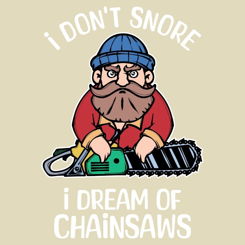 Tronçonneuse déclaration bûcheron sciure bois