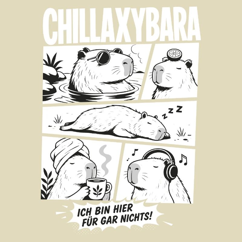 Chillax Capybara Lustiger Comic Stil
