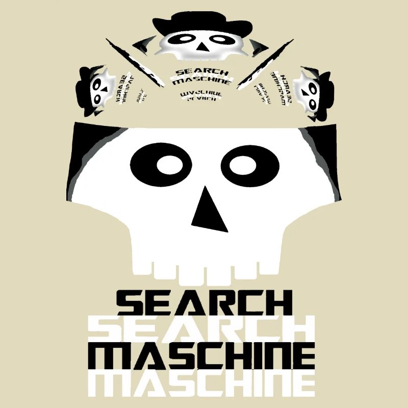 Skull Search Engine Logo Chemise Conception informatique