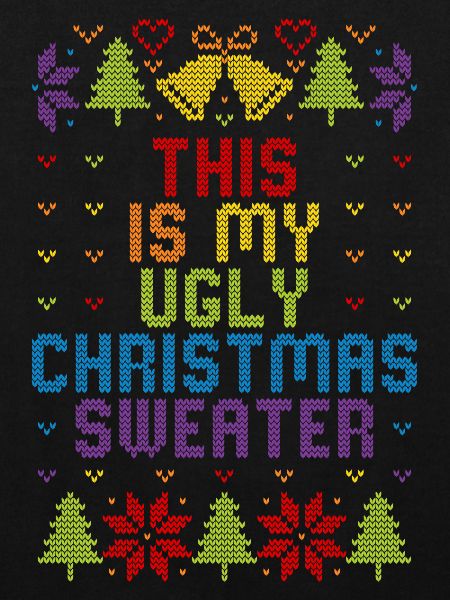 Pull-en-ciel moche de Noël