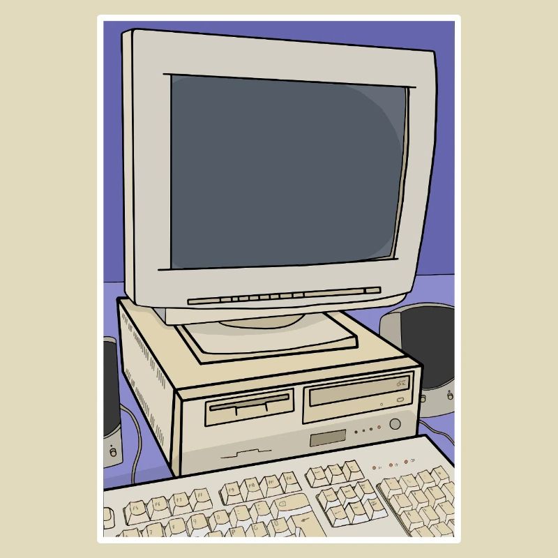 Retro-Computer-Desktop-Einrichtung