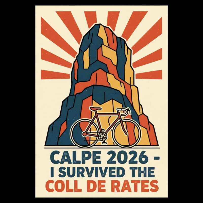 Affiche vintage de cyclisme Calpe 2026