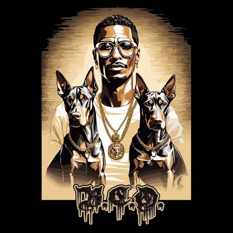 Rapper with Dobermans