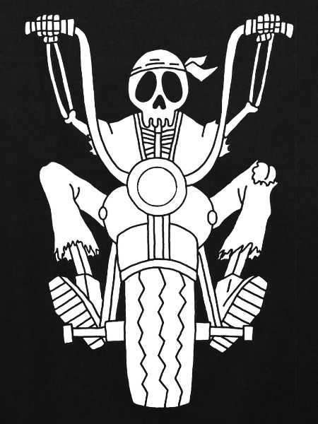 Skeleton Biker (White)