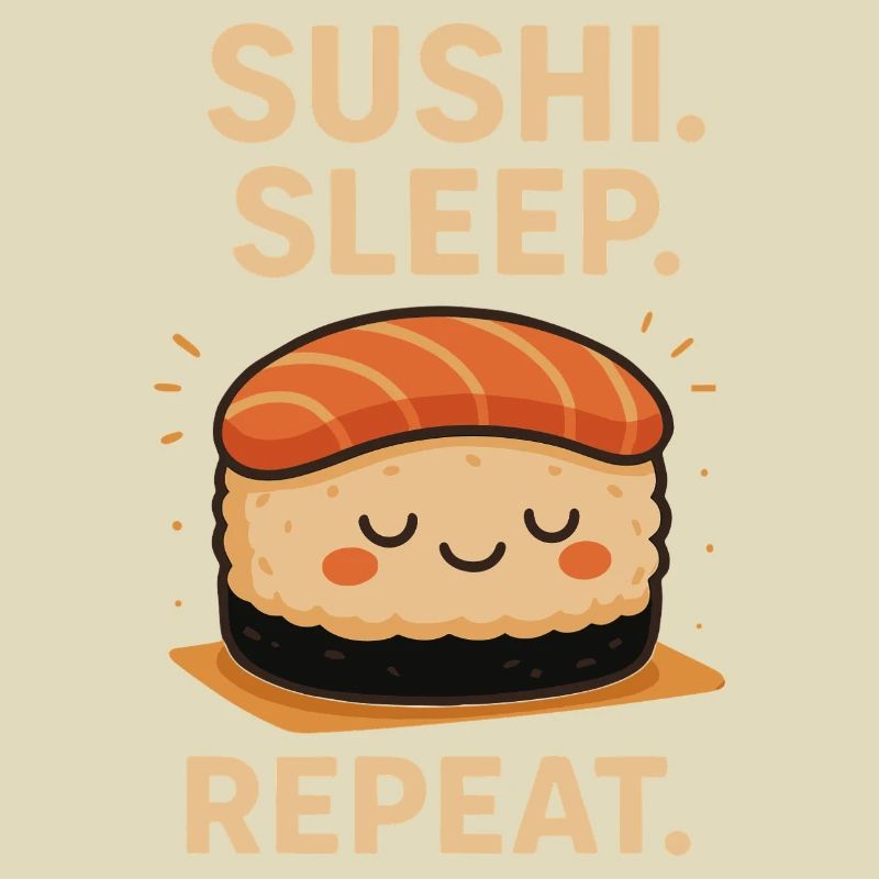 Sushi Sleep Repeat – Fun Kawaii Design