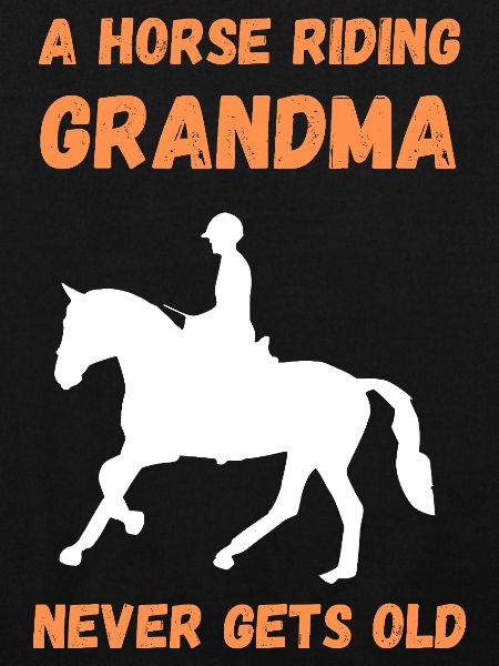Une grand-mère équitatrice
