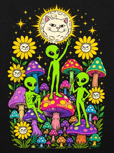 Aliens et Champignons Arcenciel