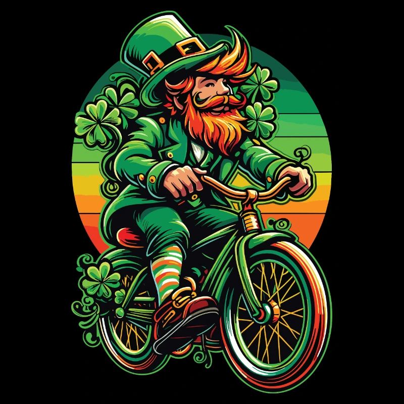 Conception de vélo lutin pour la Saint-Patrick
