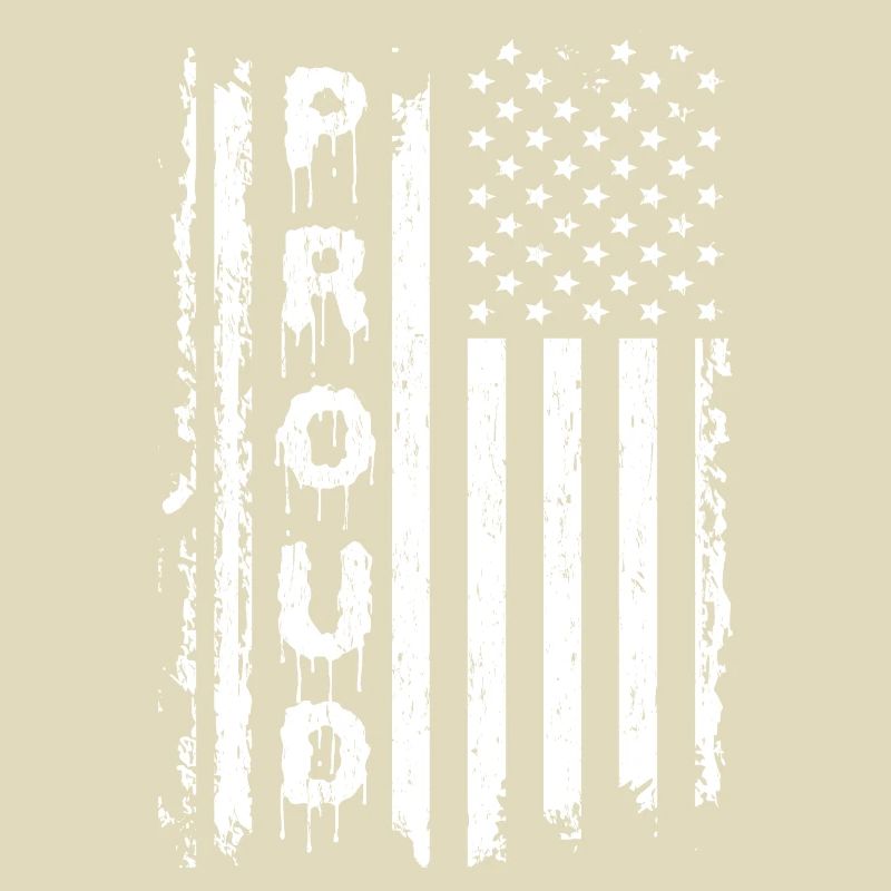 American Flags and Text Graphics