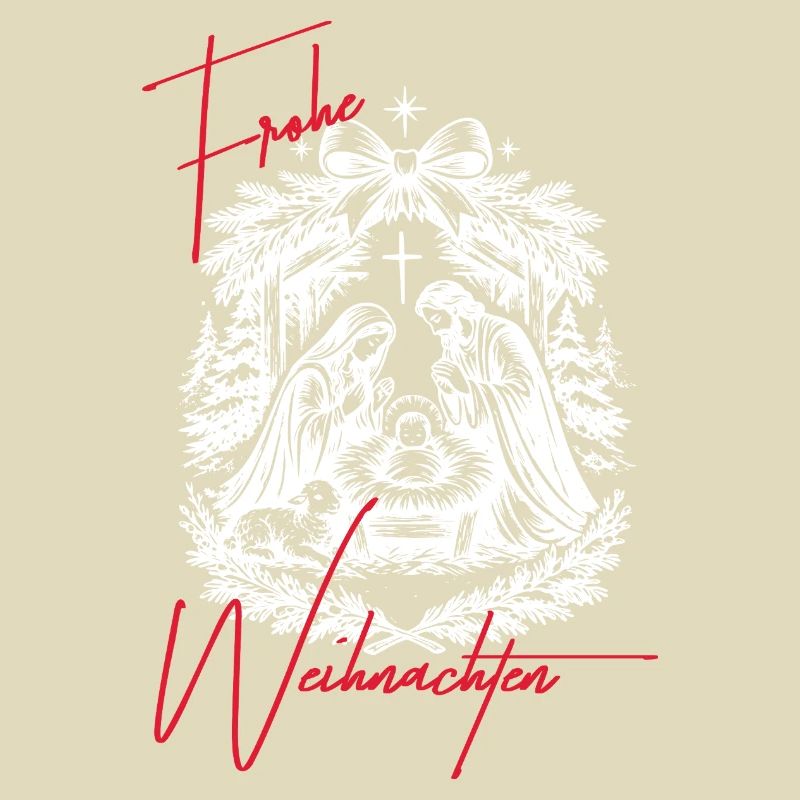 Weihnachtskrippe Schwarz Weiß