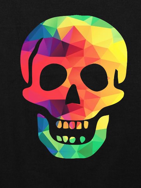 Colourful skull