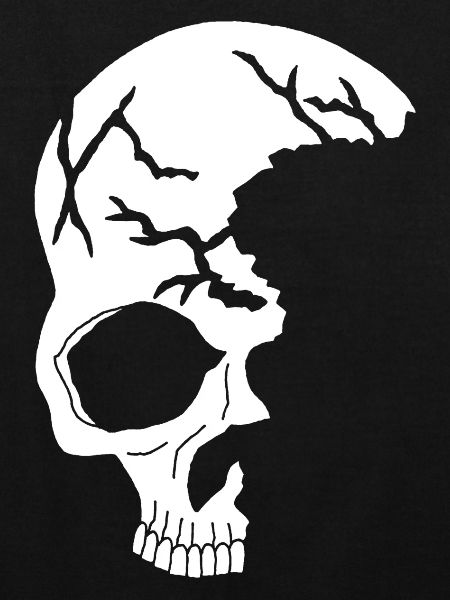 white half skull