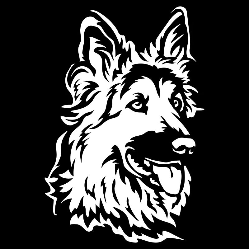 German Shepherd Head "Black Edition"