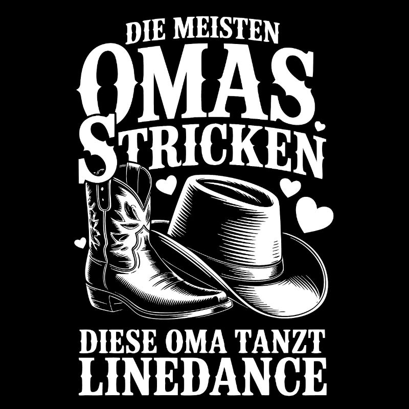Grandma knits and dances line dance