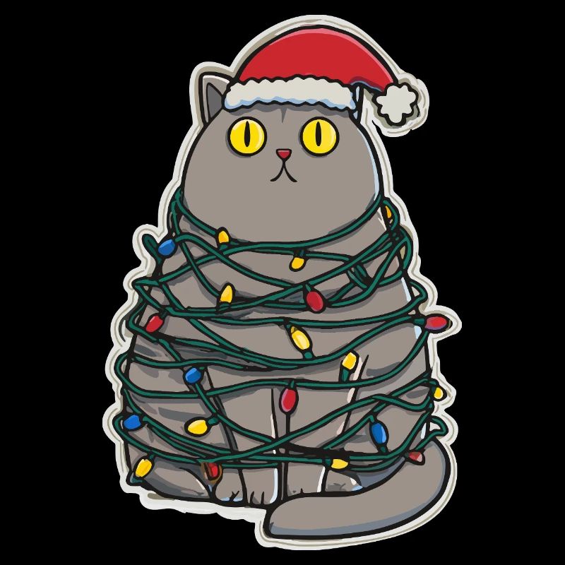 Noël chat maladroit