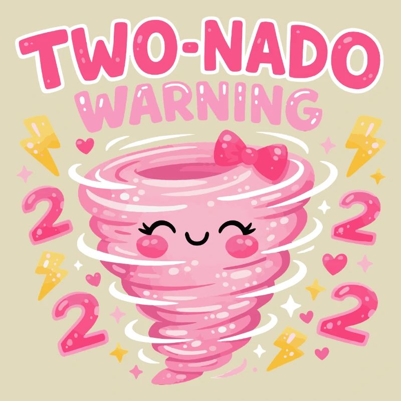 Two-nado Warning 2. Geburtstag Mädchen Design