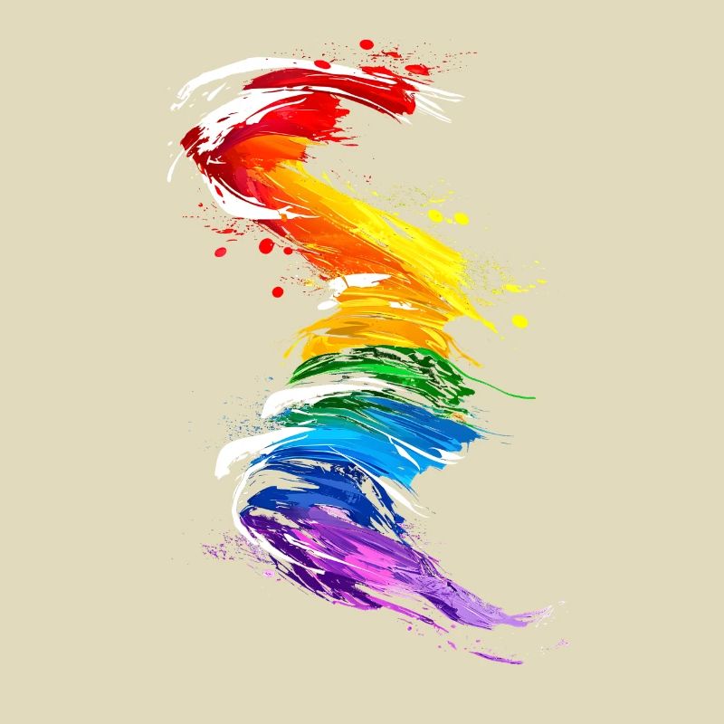 Abstraktes Regenbogen Pride Tornado Design - Lebendig