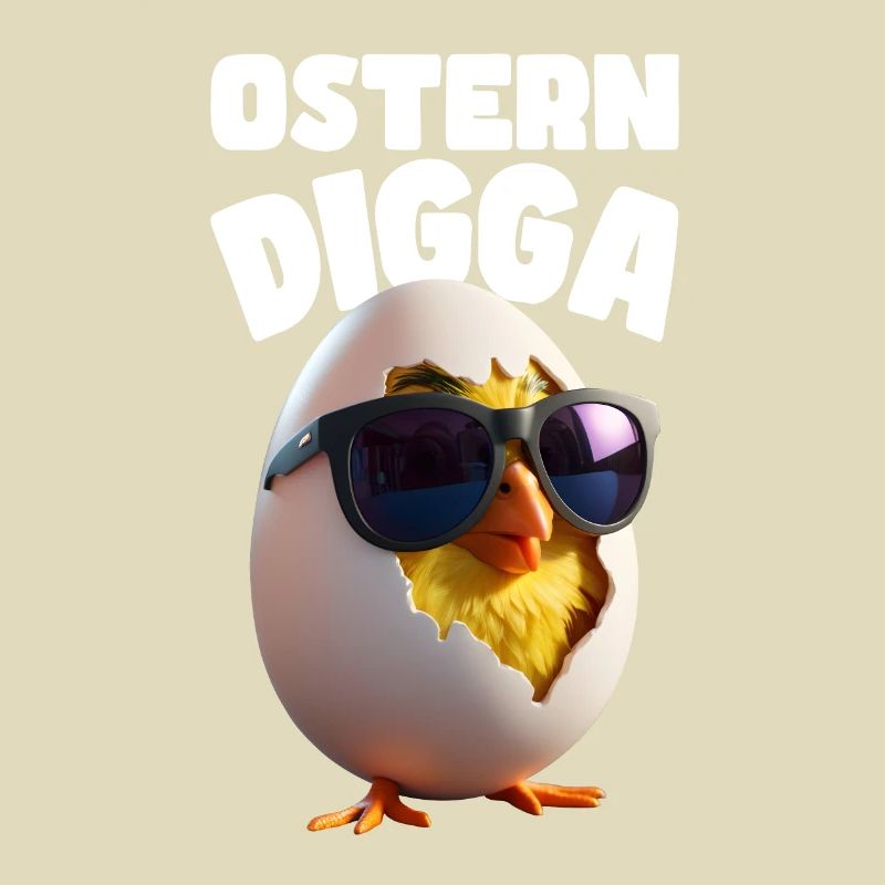 Funny Easter Digga Design with Chick and Egg