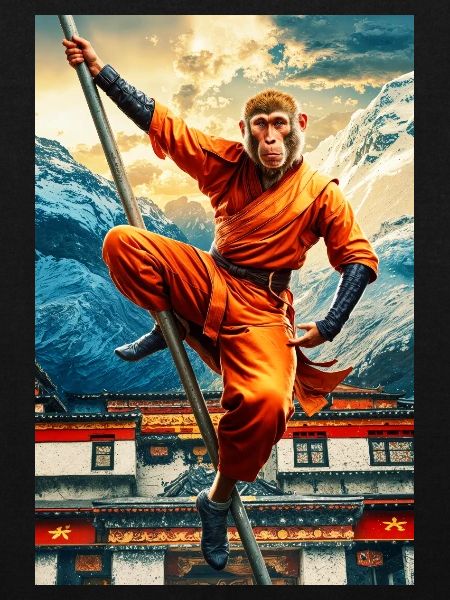 Singe humanoïde Moine Shaolin