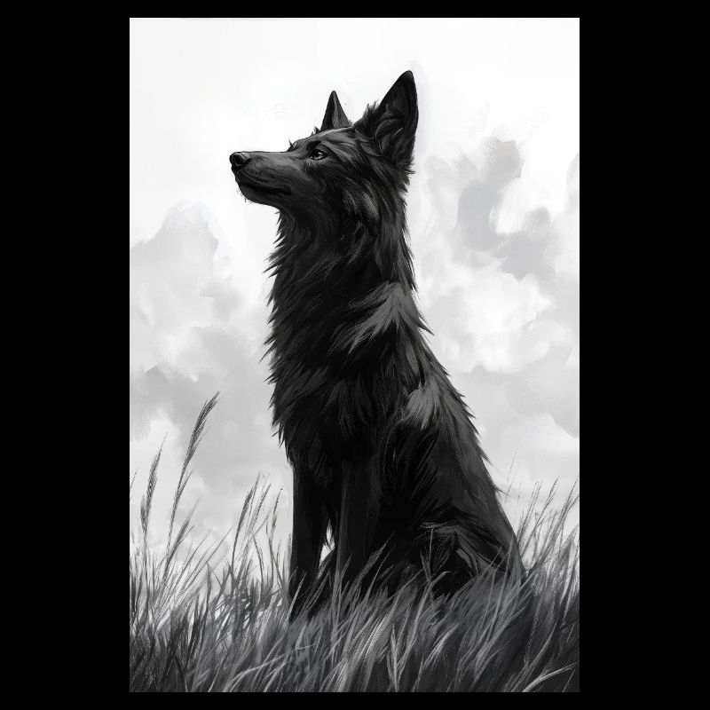 Illustration eines Wolfes