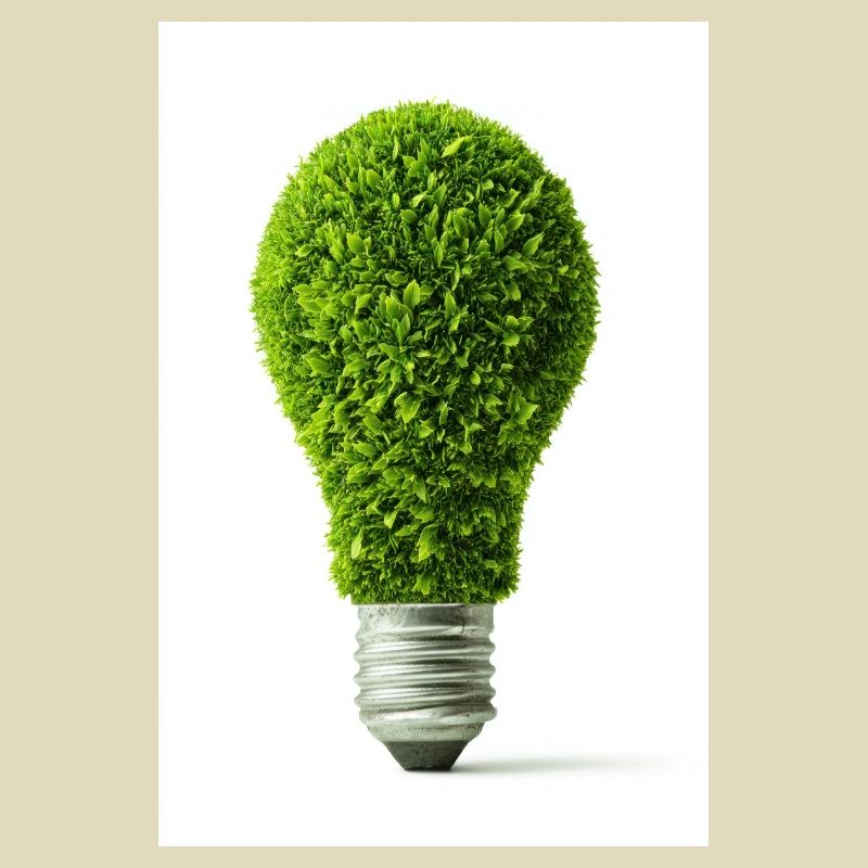 Leafy Glow Light Bulb Design