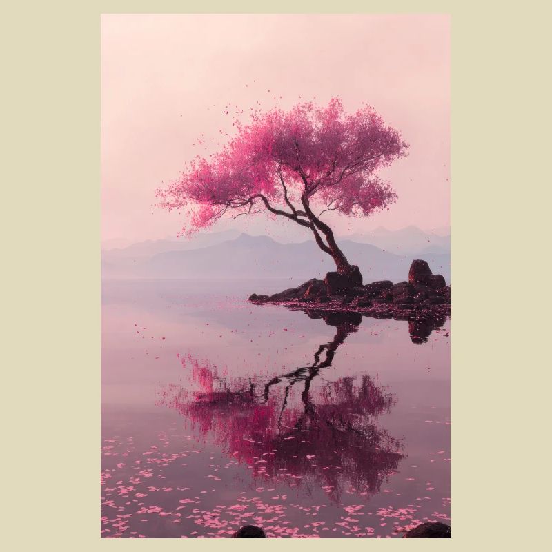 Reflets sur la rive de Blush Blossom