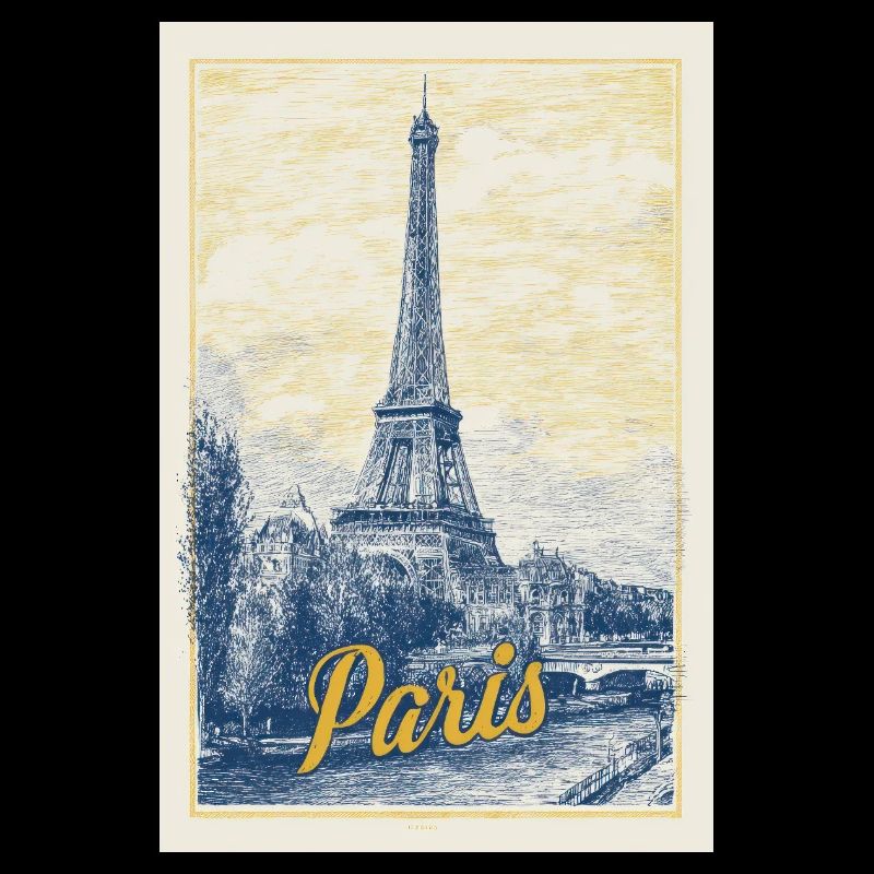 Paris Eiffel Blueprint