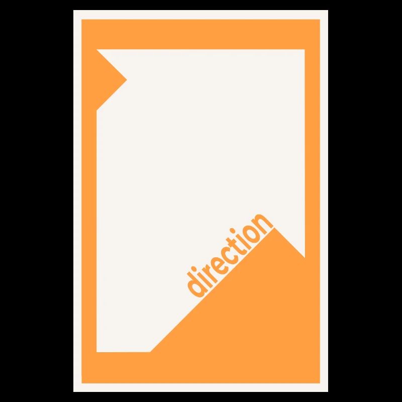 Direction Poster Orange – Modern Graphic