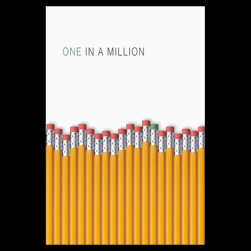 Design unique unique à déclaration unique sur un million