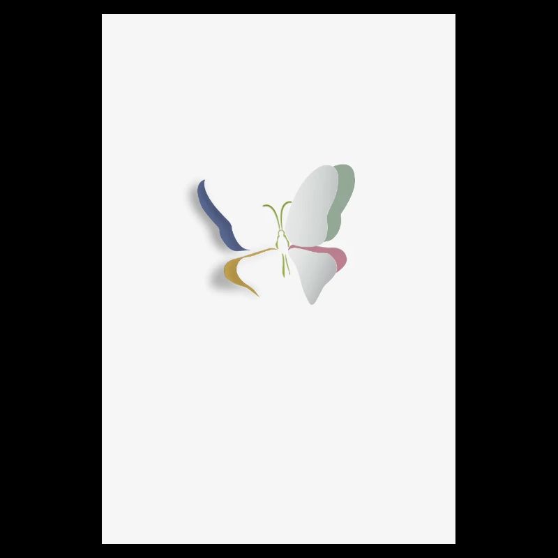 Minimalist butterfly aesthetic design