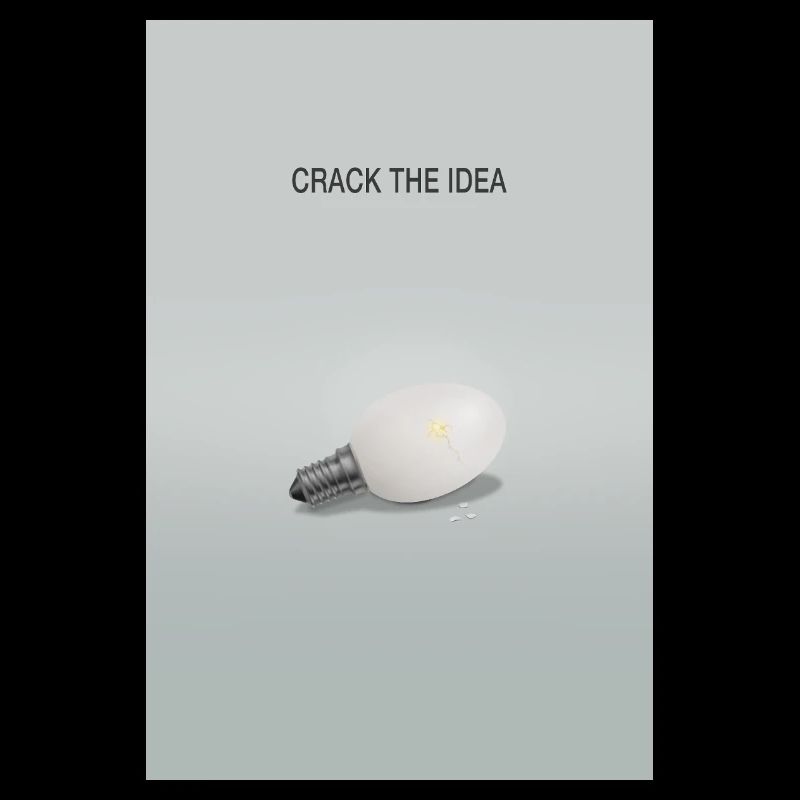 Crack The Idea Minimal Poster Design