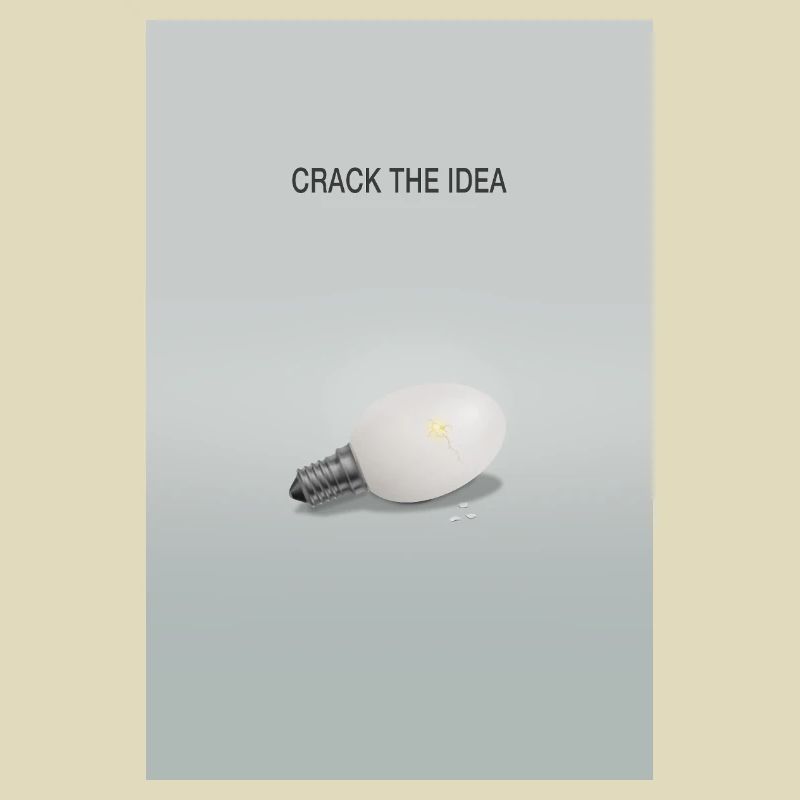 Affiche de pensée créative Crack The Idea
