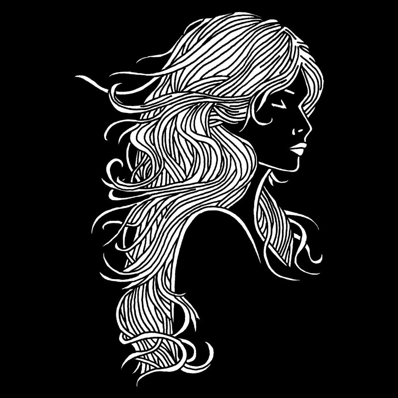 Fille aux cheveux blancs