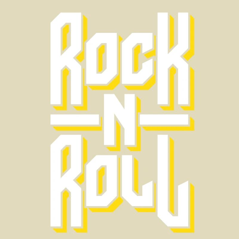 Conception typographique rock and roll audacieuse